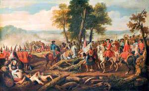 The Battle of Malplaquet (Tanières), 1709: The Duke of Marlborough and Prince Eugene Entering the French Entrenchments