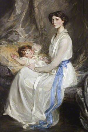 Lady Winifred Paget (1881–1965), Viscountess Ingestre, and Her Infant Son, John George Charles Henry Alton Alexander Chetwynd-Talbot (1914–1980), Later 21st Earl of Shrewsbury