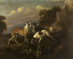 Two Hunting Dogs and a Spaniel