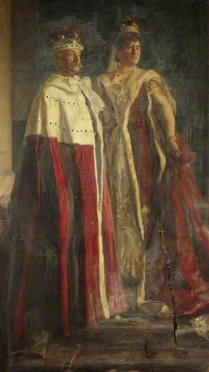 Edward Lenox Dutton (1831–1919), 4th Baron Sherborne and Emily Teresa de Stern (1846–1905), Lady Sherborne, Dressed for Edward VII's Coronation