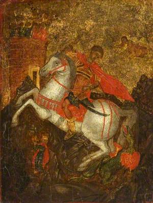 Icon with Saint George and the Dragon