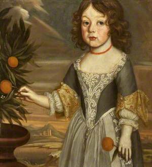 Portrait of a Girl Holding an Orange