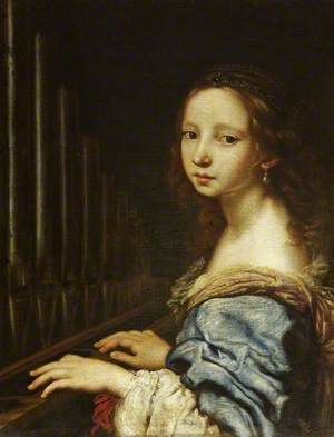 Saint Cecilia Playing the Organ