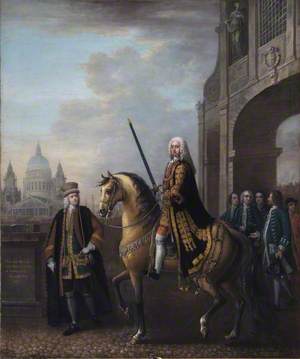 Equestrian Portrait of Sir Richard Hoare II (1709–1754), as Lord Mayor of London, at Temple Bar