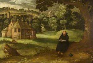An Augustinian Hermit in a Landscape