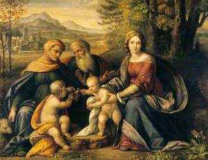 The Holy Family with Saint Elizabeth and Saint John the Baptist