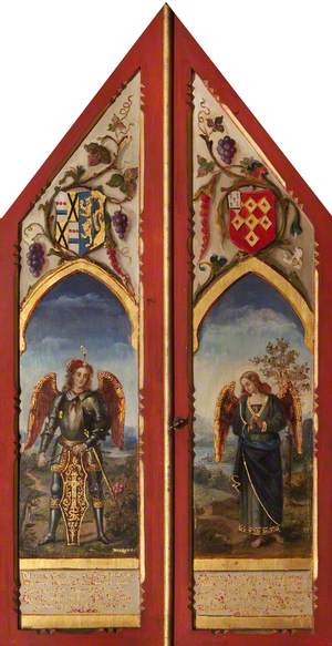 Triptych with the Archangels Michael (after Perugino) and Raphael