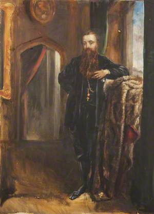 Edward Heneage Dering (1826–1892), Standing in an Interior at Baddesley Clinton