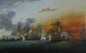 The Battle of the Saints, 12 April 1782, 6.30pm (The ‘Ville de Paris’ Striking Her Colours)