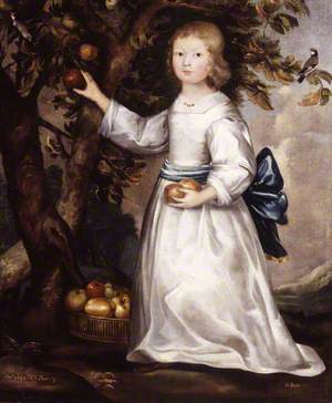 Alice Strickland (1648–1680), as a Child, Picking Apples, Aged 3