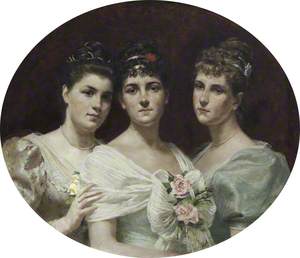 Ada Christina Lucy (1866–1943), Lady Ramsay-Fairfax-Lucy, with Her Sisters Joyce Alianore Lucy (1871–1948), and Constance Linda Lucy, Later Mrs Secker (b.1867) 