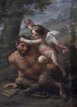 Cupid Attacking a Satyr