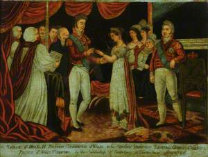 The Marriage of Princess Charlotte and Prince Leopold in the Crimson State Room, Carlton House