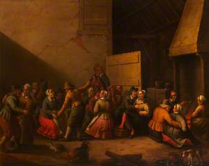Peasants Carousing in a Barn