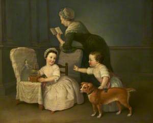 George Harry Grey (1765–1845), Later 6th Earl of Stamford, and Lady Henrietta Grey (1764–1826), Later Lady Chetwode, as Children, with Their Nurse 