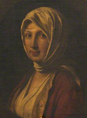 A Young Woman in a White Headscarf