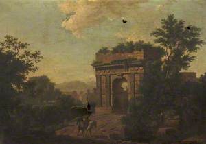 Landscape with a Peasant in front of a Ruinous Stone Arch