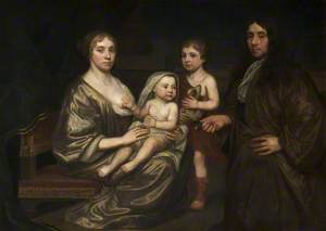 George Booth (1639–1719), of Chester, His Wife Martha Hawtrey (d.1718), and Their Children, John and Katherine