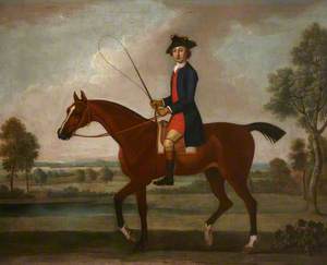 Equestrian Portrait of Sir Ralph Gore (1725–1802?), 6th Bt, Later 1st Earl of Rosse, on His Bay Hunter in a Verdant Landscape