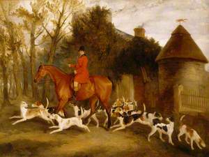 Thomas Sebright with the Fitzwilliam Hounds