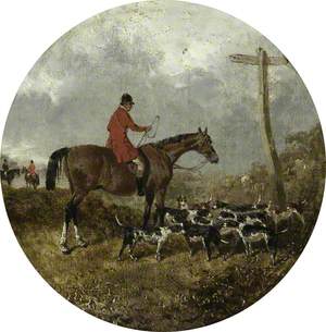 Eight Circular Foxhunting Scenes: Huntsman and Hounds