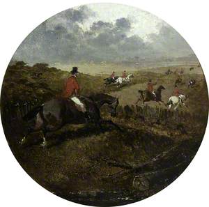 Eight Circular Foxhunting Scenes: Hounds in Full Cry, Followed by the Field