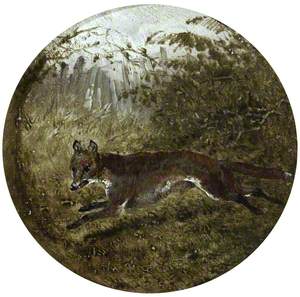 Eight Circular Foxhunting Scenes: Fox Fleeing