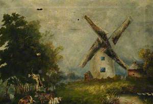 Landscape with a Windmill and Cows