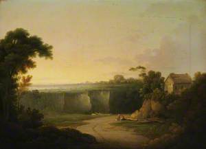 Landscape with a Cottage and an Escarpment 