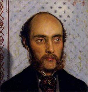 William Michael Rossetti (1829–1919), by Lamplight
