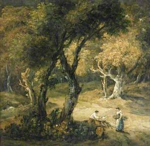 Two Peasants Gathering Faggots in a Wood
