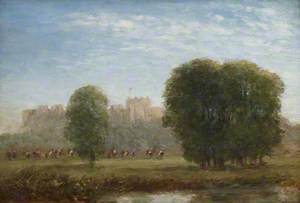 View of Windsor: Life Guards Approaching the River