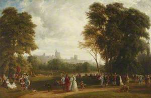 The Montem at Eton, with Windsor Castle beyond the River Thames