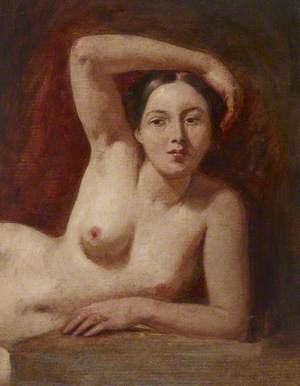 Half-Figure of a Female Nude Reclining