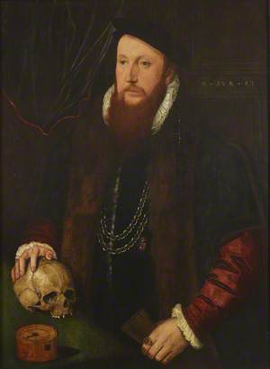 William Ffytch (c.1496–1578), with his Hand on a Skull, aged 51