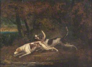 Two Foxhounds in Pursuit