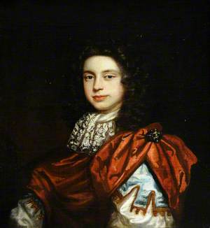 Portrait of an Unknown Young Man Wearing a Red Cloak and a Lace Cravat
