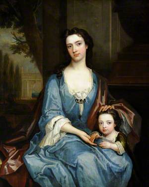 The Honourable Catherine Crewe (1682–1745), Lady Harpur, with a Young Child, Probably Her Eldest Son, Later Sir Henry Harpur, 5th Bt (1708–1748)