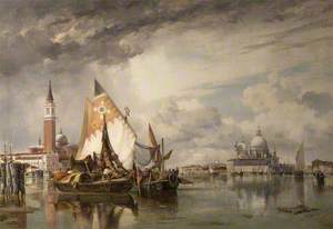 San Giorgio Maggiore and the Salute, Venice, with Fishing Craft of Chioggia and the Lagoon