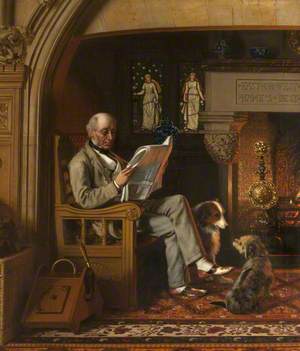 Sir William George Armstrong (1810–1900), 1st Baron Armstrong of Cragside, in the Inglenook at Cragside