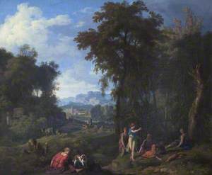 Classical Landscape with Diana and Her Nymphs Resting after the Chase