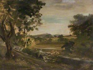 Landscape with Road and Figures in Foreground