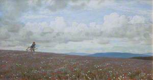 A Man Scything in a Field of Poppies