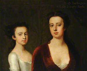 Lady Dorothy Savile (1699–1758), Countess of Burlington and Countess of Cork, with Her Daughter Lady Dorothy Boyle (1724–1742), Later Countess of Euston