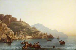 View of Amalfi from the Gulf of Salerno