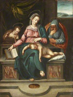The Holy Family with the Infant Saint John the Baptist (Il Silenzio)