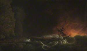 The Shipwreck of the 'Phoenix' at Night on the Coast of Cuba, 4 October 1780