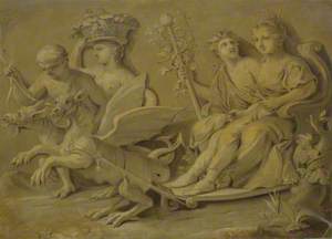 Bacchus and Ceres in a Chariot