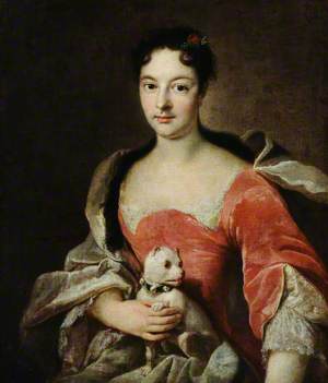 Portrait of a Lady of the d'Hervart Family with a Dog on Her Lap