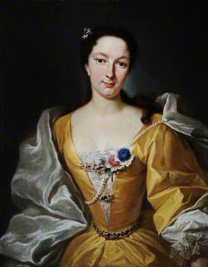 Portrait of a Lady of the d'Hervart Family in a Yellow Dress, with Flowers in Her Corsage